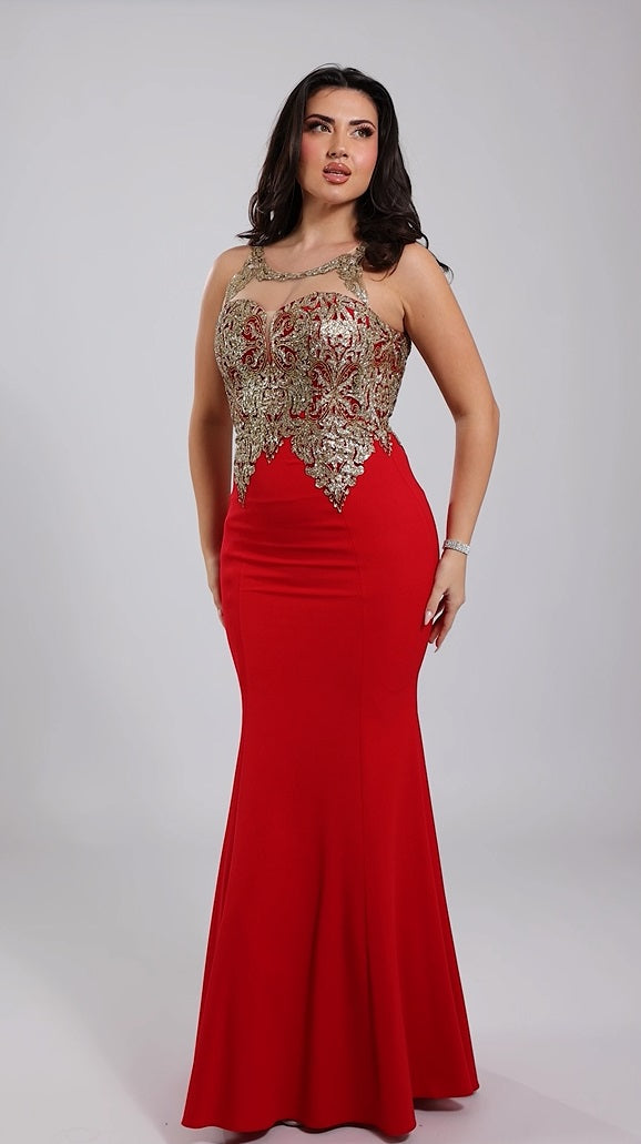 Stunning Red Evening Gown