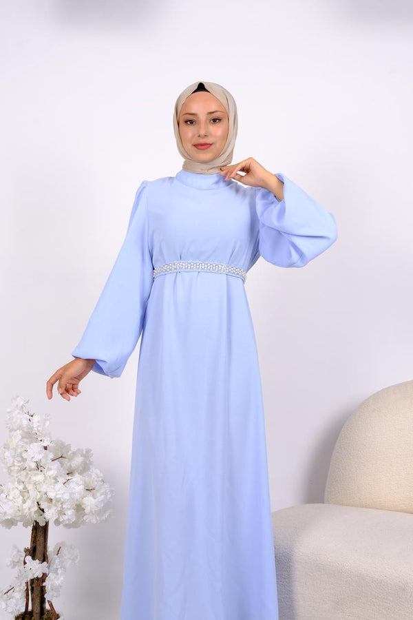 Pearl Belt Maxi Dress