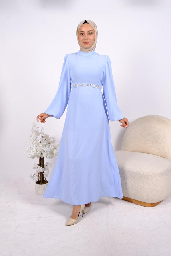 Pearl Belt Maxi Dress