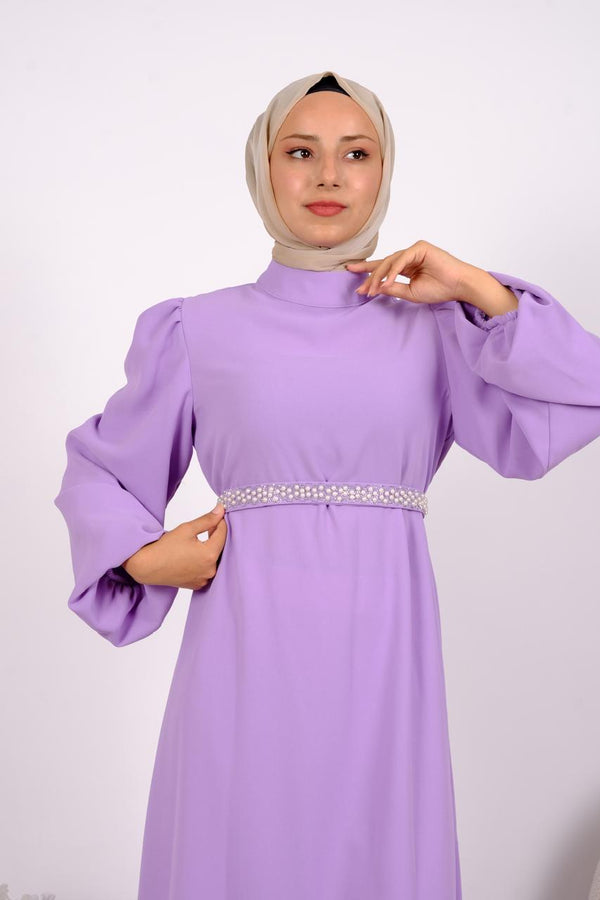 Pearl Belt Maxi Dress