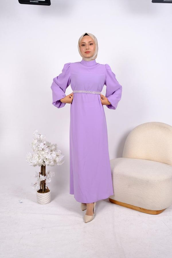 Pearl Belt Maxi Dress