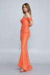 Off Shoulder Neckline Evening Dress